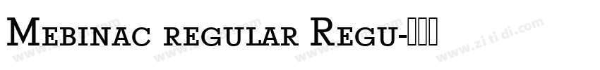 Mebinac regular Regu字体转换